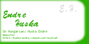 endre huska business card
